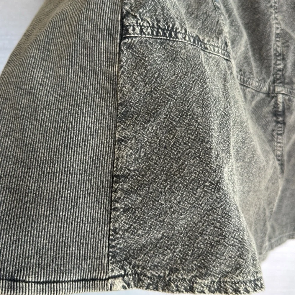 Parsley & Sage M Green Embroidered Denim Look Button Front Shirt Top . Size XL - Picture 5 of 7